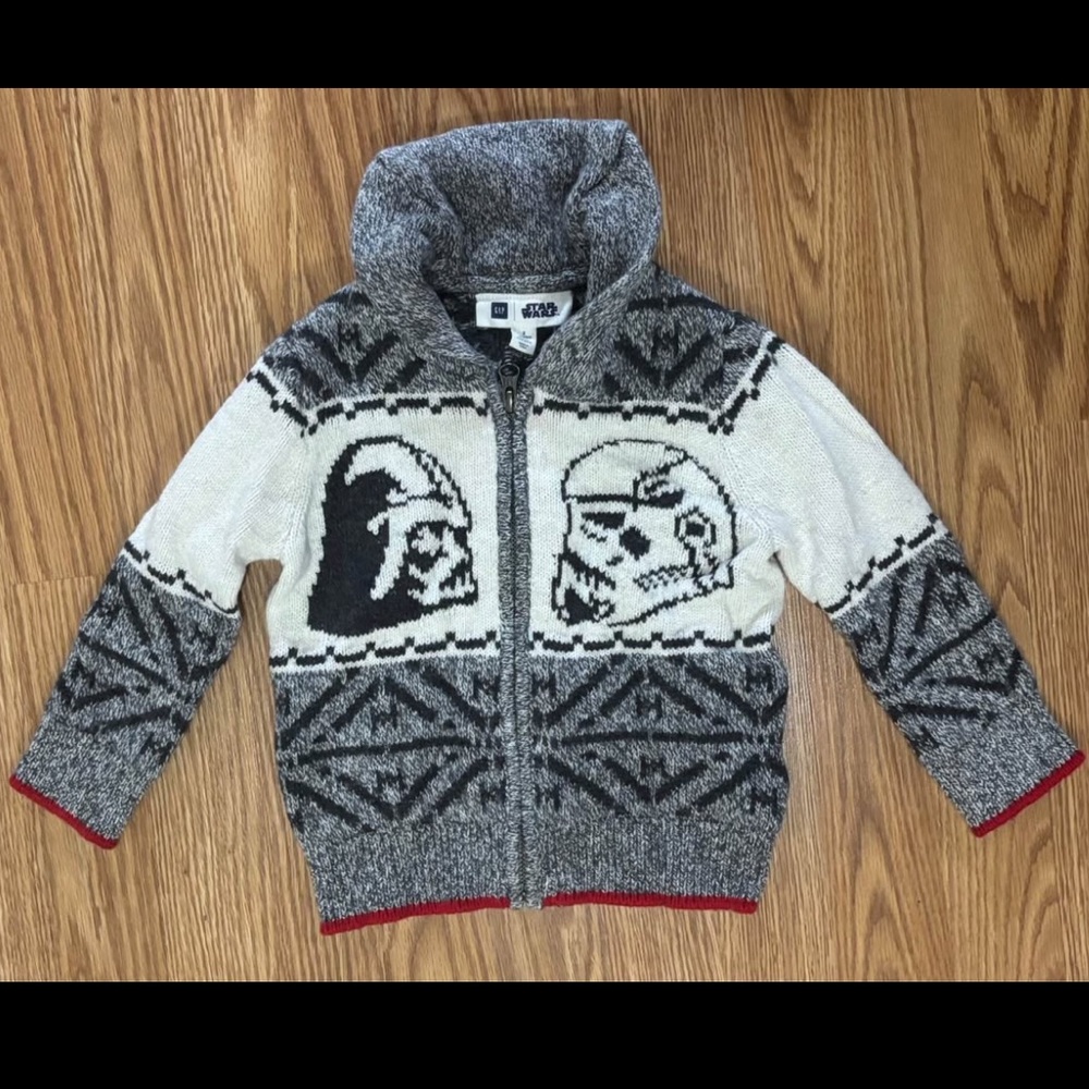 GAP Kids Gray and Cream Star Wars Hoodie